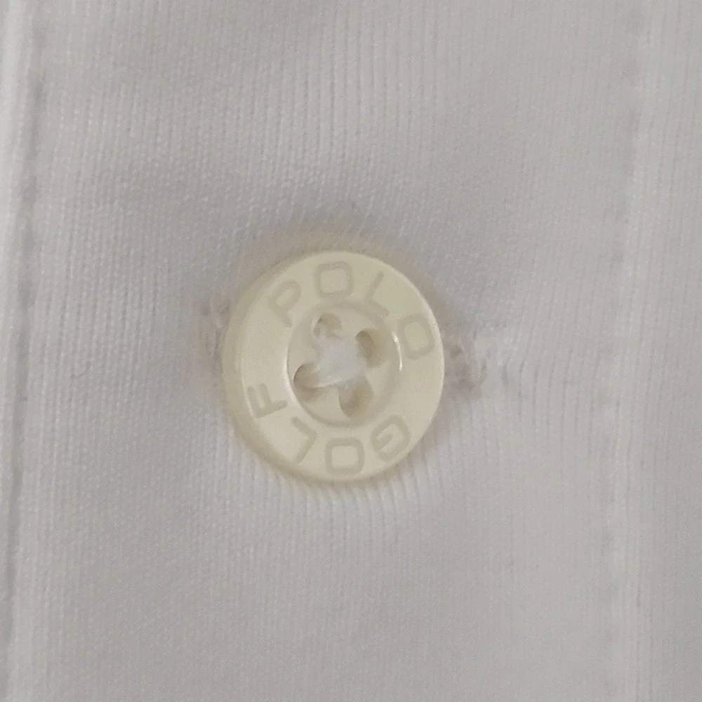 Polo Golf Ralph Lauren Men's XL White Long Sleeve Performance Polo Shirt Stretch
